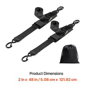 Set di 2 Cinghie di Fissaggio a Cricchetto Resistenti 2-in-1 da 4 Piedi con Ganci a S di Sicurezza, Materiale PE Certificato TUV e SGS - Product Image 2