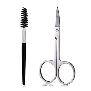 Ciseaux à sourcils en acier inoxydable, lame courbée, pointe arrondie, pour droitiers, outil de beauté et de toilettage pour poils du nez, Ryzer Studio - Product Image 3