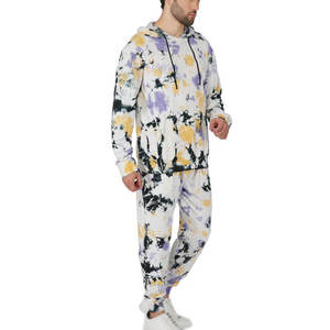Custom White Floral Tracksuit <b>Set</b> Hooded Sweatshirt <b>Jogger</b> Pants <b>Matching</b> Streetwear Casual Two Piece Sportswear - Product Image 3