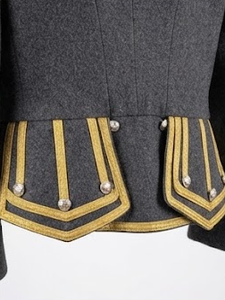Veste d'uniforme pour homme, style historique, grise, à manches longues, boutonnée, vêtement d'extérieur, costume de scène - Product Image 6
