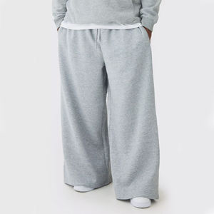 In Stock <b>Wholesale</b> Male Baggy Streetwear <b>Sweatpants</b> Blank Heavyweight <b>Flared</b> men's pants With Side Pockets Custom Logo - Product Image 4