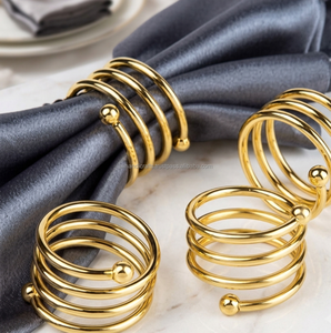 Anillos de Servilleta de Metal Modernos y Duraderos para Fiestas, Bodas, Regalos de Inauguración de Casa - Product Image 1