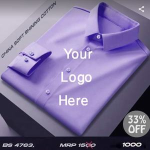 Venta caliente Camisa de algodón sólido para hombres Logotipo personalizado Formal e informal Tallas grandes Temporada de otoño Paquete individual Fabricado en Bangladesh - Product Image 6