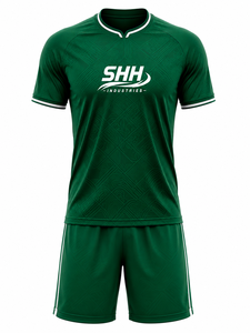 Conjunto de Uniforme de Fútbol Personalizado para Hombre, Camiseta y Pantalones Cortos de Fútbol, Transpirable, Ligero, de Secado Rápido, 100% Poliéster, Transferencia Térmica, Verano - Product Image 1