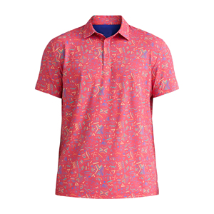 Polo pour homme imprimé intégral, bleu, sublimation, polo de golf léger, évacuation de l'humidité, design personnalisé, polos de sport - Product Image 6