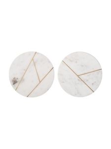 Modern Round Stone Coaster With Gold Lines <b>Table</b> <b>Mat</b> For Tea Cup Decor - Product Image 5