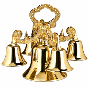 Campanas de Mano Tradicionales de Latón con Mangos de Madera para Servicios Religiosos, Eventos Escolares y Pedidos al por Mayor - Product Image 6