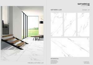 Azulejos de porcelana contemporáneos con superficie Satvario de 60x120cm, 600x1200mm, tamaño 24x48 para espacios interiores de lujo. - Product Image 5