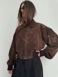 Fully Customized Ladies <b>Suede</b> Leather <b>Jacket</b> New Style 2026 Trendy <b>Suede</b> Leather <b>Jacket</b> For Women's - Product Image 3