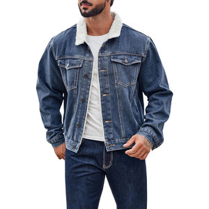 <b>Men</b> <b>Denim</b> <b>Jacket</b> with Sherpa Lining for Ultimate Comfort, <b>Jacket</b> for Casual and Cool Weather Wear, Stylish Autumn <b>Jacket</b> - Product Image 1