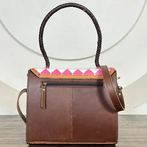 กระเป๋าถือหนังวัวลายลายตารางหมากรุกสีชมพูทันสมัยกระเป๋าเก็บของของดีไซเนอร์สำหรับผู้หญิง - Product Image 5