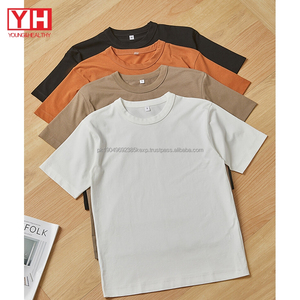 T-shirt uni en coton à manches courtes de haute qualité Vente en gros T-shirt Sorona vierge surdimensionné à impression personnalisée pour hommes - Product Image 3