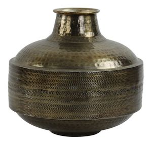 Vase en métal bronze rustique moderne, pot à fleurs texturé antique pour décoration de maison de luxe, centre de table d'hôtel, grand vase de sol de style nordique - Product Image 6