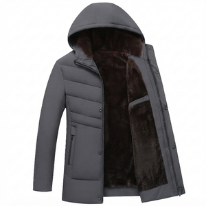 Men's Heavyweight <b>Fleece</b> <b>Lined</b> Hooded <b>Jacket</b> Waterproof Windproof Winter Outerwear - Product Image 1