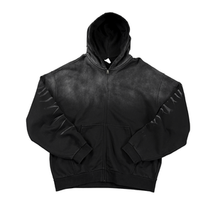 Oferta Especial: Sudadera con Capucha Oversize para Hombre 100% Algodón Felpa, Personalizable al por Mayor, Hombro Caído, Tejido Grueso, Colores Degradados, Estilo Vintage con Cremallera - Product Image 1