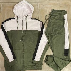 ชุดออกกำลังกายกางเกงมีฮู้ดสำหรับผู้ชายชุดวอร์มผ้าฝ้ายแบบซิปขึ้น100% ระบายอากาศได้ดีโลโก้ตามสั่งสำหรับฤดูใบไม้ร่วง - Product Image 1