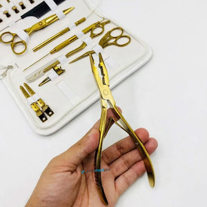 Pince à cheveux multifonctionnelle professionnelle I-Tip et Flat Tip en acier inoxydable avec logo personnalisé pour kit d'outils d'extension capillaire à micro-anneaux - Product Image 2