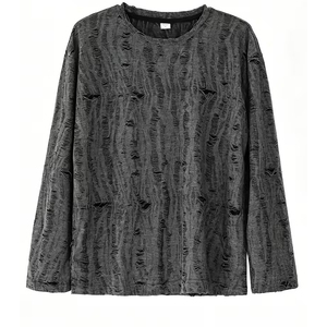 T-shirt Homme Oversize à Manches Courtes, Coupe Ample, Effet Usé, Tendance et Original - Product Image 1
