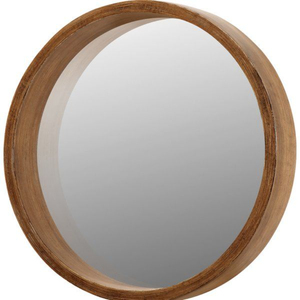 Miroir mural rond avec cadre en bois fini à la main, qualité galerie, décoration intérieure classique et contemporaine, accent pour salle de bain à prix abordable - Product Image 4