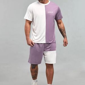 Ensemble décontracté deux pièces pour homme, style costume, été 2025 – T-shirt tricoté tendance à manches courtes et short ample - Product Image 4
