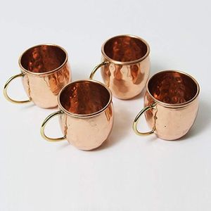 Juego de tazas Moscow Mule de cobre Bayfront Sunrise, tazas para bebidas reutilizables, hechas a mano, tazas para servir con acabado premium - Product Image 1
