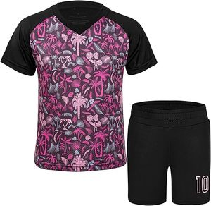 Ensemble de maillot de football d'Angleterre MUDJEAN, blanc et bleu marine, avec short et numéro 10, séchage rapide, broderie personnalisée, polyester, vêtements de sport pour enfants - Product Image 2