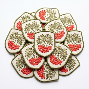 Parches bordados de hierbas hexagonales de romero, con diseño de racimo botánico, para delantales de cocina, proveedor mayorista - Product Image 4