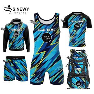 SINEWY SPORTS - Conjunto de Singlet Personalizado para MMA y Lucha Libre, Sublimado, Ajustado, Transpirable, de Secado Rápido, Unisex, para Adultos - Product Image 1
