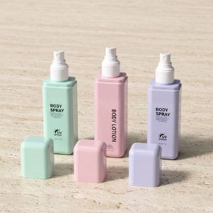 Flat Shoulder PET Plastic <b>Bottle</b> 150ml <b>200ml</b> 250ml Colorful With Mist Spray And Lotion Pump For Cosmetic Packaging Wholesale - Product Image 3