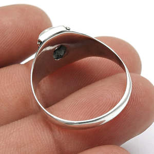 Anillo de Topacio Místico Natural con Engaste de Bisel Estilo Vintage en Plata de Ley 925, Joyería Boho Disponible al Precio Más Bajo - Product Image 3