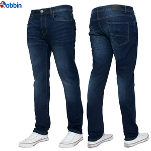 Jean pour homme à taille haute, coupe slim, extensible, motif à carreaux, style empilé, grandes tailles, prix abordable, meilleure vente - Product Image 2