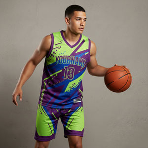 Maillot de basket-ball pour hommes, personnalisé, imprimé par sublimation, antibactérien, respirant, évacuant l'humidité, vente chaude - Product Image 3