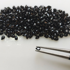 Espinela Negra Natural, Corte Pera de 3x2MM, Gema Suelta de la Mejor Calidad para Joyería, Gemas de Red Mountain - Product Image 2