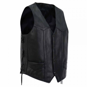 Chaleco de Cuero Genuino de Oveja de Primera Calidad 2025 para Motociclistas, Hombres/Mujeres, Venta al Por Mayor, Chaqueta de Cuero para Hombre - Product Image 2
