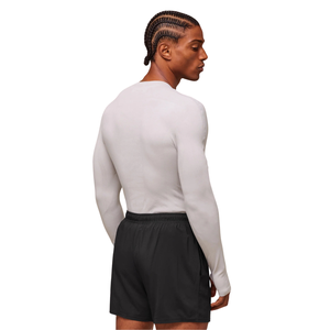 T-shirt à manches longues pour homme, coupe classique, gris, extensible, performance, gym, entraînement, athlétique, décontracté, vêtements de sport - Product Image 2