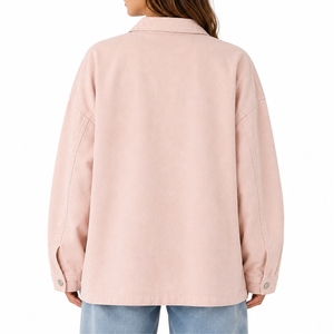Women Oversized Denim Shirt Premium Soft Stylish Comfortable Durable Relaxed Oversized Fashion Fit Wear For Women Denim Shirt - Product Image 2