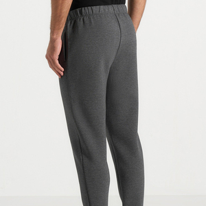 Men's Dark Gray Cotton Sweatpants Elastic Waist <b>Drawstring</b> Casual Joggers Side Pockets Autumn Wear - Product Image 5