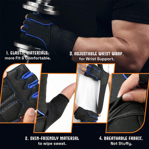 High Demanding Unisex Weight Lifting Gloves Fingerless Anti <b>Slip</b> Palm Pads Firm Strong Hand Grip Gym Gloves Custom Designed Logo - Product Image 6