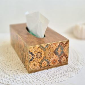 Aura Style - Dispensador de pañuelos de madera clásico y ecológico, organizador elegante para el hogar, artesanía atemporal, soporte de lujo para pañuelos, decoración premium para mesa - Product Image 4
