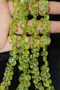 Peridoto verde natural de calidad AAA, facetado en forma de corazón, 5x7mm, hilo de cuentas de 8 pulgadas para la fabricación de joyería a precio de mayorista. - Product Image 4