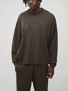 Unisex Oversized Half <b>Zip</b> <b>Hooded</b> Sweatshirt Solid Color Regular Sleeve Breathable Fleece Eco-Friendly Pocket Casual Autumn Wear - Product Image 5