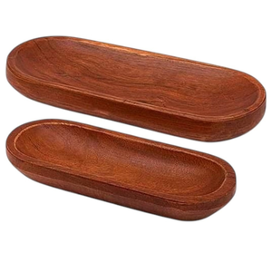Handcrafted Wooden Oval Incense Holder | <b>Tray</b> Ash Catcher Decorative Incense Stick Burner Dish for Meditation Yoga Pooja Decor - Product Image 1