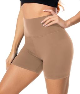 High <b>Waist</b> Solid Color Biker Shorts Women Stretch Knitted Activewear Sporty Style Seamless <b>Elastic</b> <b>Waist</b> Short Pants - Product Image 1