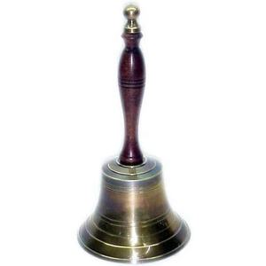 Nouveau Design Vintage artisanat en laiton cloche à main avec manche en bois vente en gros Service de Restaurant article décoratif de haute qualité pour la maison - Product Image 3