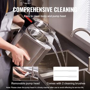 Dispenser Elettrico Commerciale per Formaggio 2.3x2 Qt, Scaldafonduta in Plastica con Doppia Pompa, Temperatura 86-230°F, Attrezzatura per Mantenimento Calore - Product Image 6