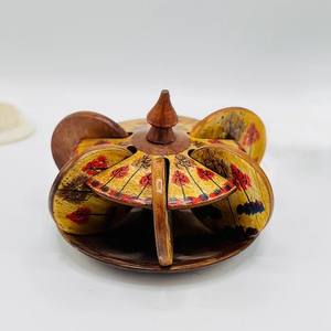 Pot à sucre en bois avec tapis à thé, ensemble de pot à sucre en bois naturel pour la table à thé ou à café, accessoires de cuisine - Product Image 3