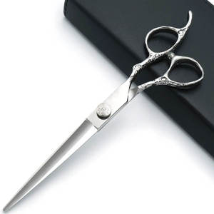 Ciseaux de coiffure professionnels 7 pouces en acier inoxydable, lame tranchante, pour droitiers, manche long, ciseaux de salon - Product Image 1