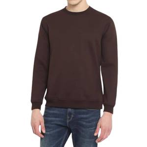 Camiseta de Manga Larga con Capucha Negra para Hombre, con Ribete en Contraste Rojo, Tejido Casual, Color Sólido, Corte Regular - Product Image 6