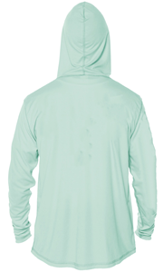 เสื้อตกปลาผู้ชายลายเรียบ 140 กรัม ผ้าโพลีเอสเตอร์ 100% ป้องกันรังสียูวี 50 ระบายอากาศได้ดี ดีไซน์แบบสวมหัว - Product Image 3