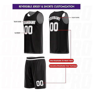 Tenue de basketball pour enfants et jeunes, vêtements de sport d'extérieur pour garçons, sans manches, gris et noir, personnalisable en polyester sublimé - Product Image 3